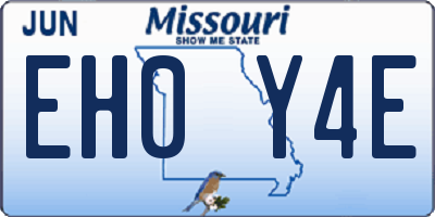 MO license plate EH0Y4E