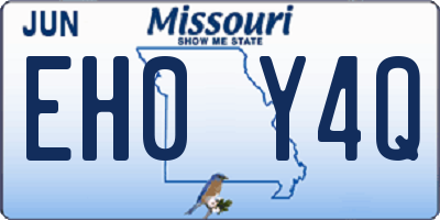 MO license plate EH0Y4Q