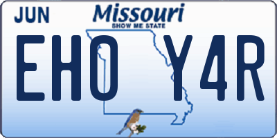 MO license plate EH0Y4R