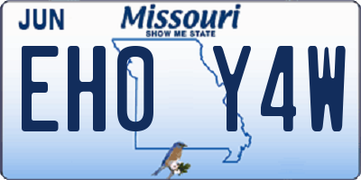 MO license plate EH0Y4W