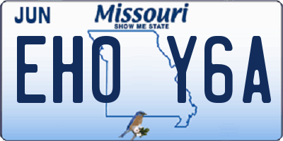 MO license plate EH0Y6A