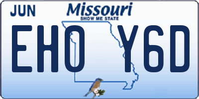 MO license plate EH0Y6D