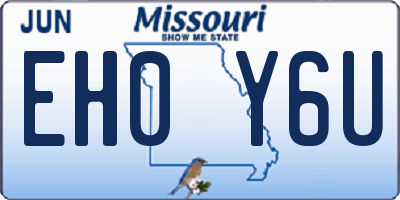 MO license plate EH0Y6U