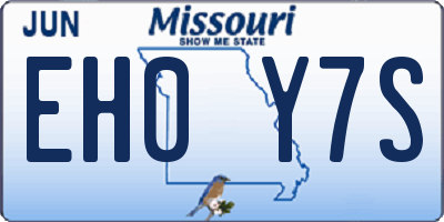 MO license plate EH0Y7S