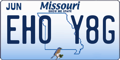MO license plate EH0Y8G