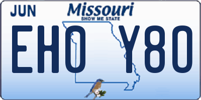 MO license plate EH0Y8O
