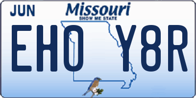 MO license plate EH0Y8R