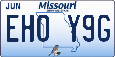 MO license plate EH0Y9G
