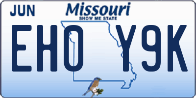 MO license plate EH0Y9K