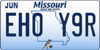 MO license plate EH0Y9R