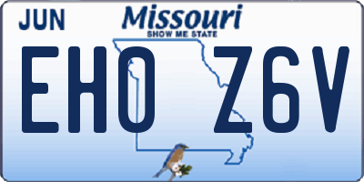 MO license plate EH0Z6V