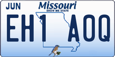 MO license plate EH1A0Q