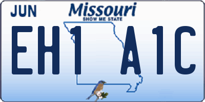 MO license plate EH1A1C