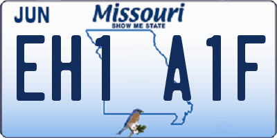 MO license plate EH1A1F