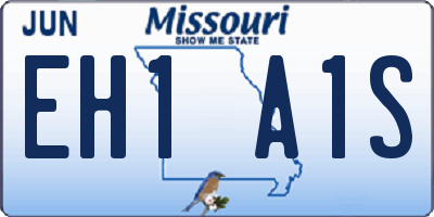 MO license plate EH1A1S