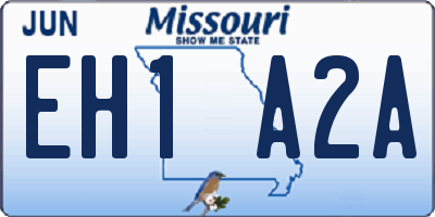 MO license plate EH1A2A