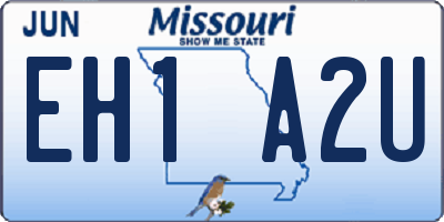 MO license plate EH1A2U
