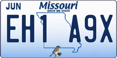 MO license plate EH1A9X