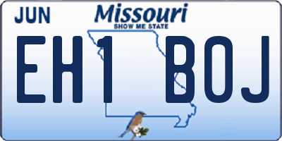 MO license plate EH1B0J