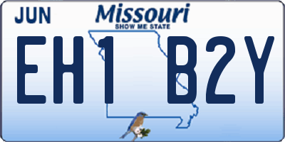 MO license plate EH1B2Y