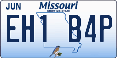 MO license plate EH1B4P