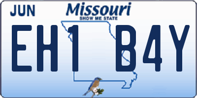 MO license plate EH1B4Y