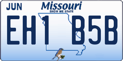 MO license plate EH1B5B