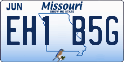MO license plate EH1B5G