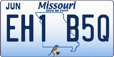 MO license plate EH1B5Q