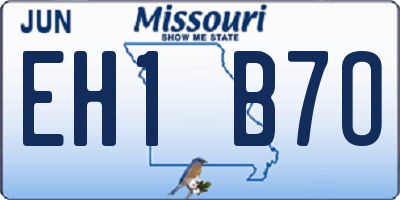 MO license plate EH1B7O