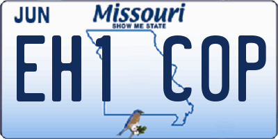 MO license plate EH1C0P
