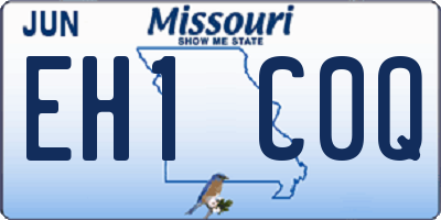 MO license plate EH1C0Q