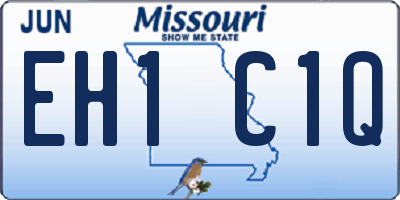 MO license plate EH1C1Q