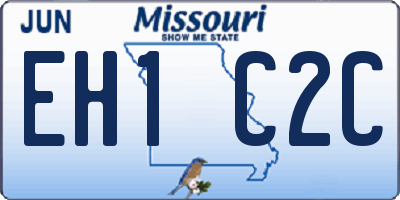 MO license plate EH1C2C