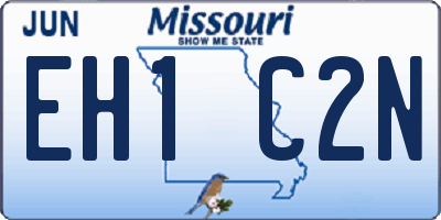 MO license plate EH1C2N