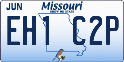 MO license plate EH1C2P
