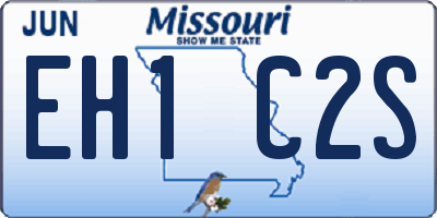 MO license plate EH1C2S