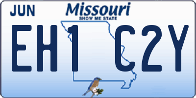 MO license plate EH1C2Y