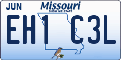MO license plate EH1C3L