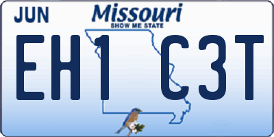 MO license plate EH1C3T