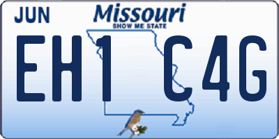 MO license plate EH1C4G