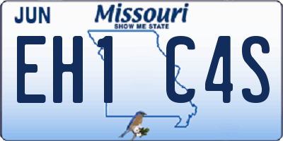 MO license plate EH1C4S