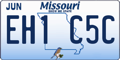 MO license plate EH1C5C