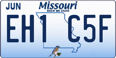 MO license plate EH1C5F
