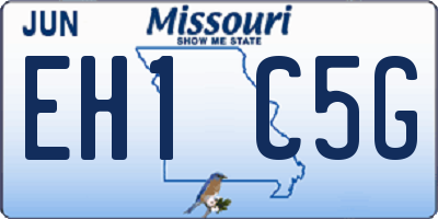 MO license plate EH1C5G