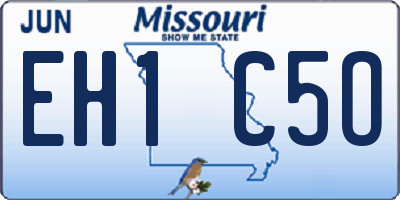 MO license plate EH1C5O