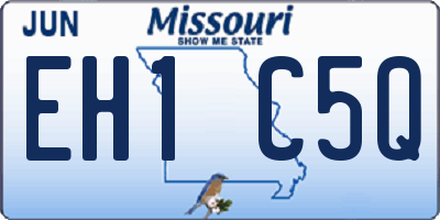 MO license plate EH1C5Q
