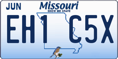 MO license plate EH1C5X