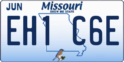 MO license plate EH1C6E
