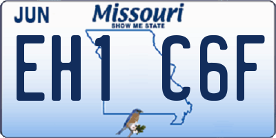 MO license plate EH1C6F